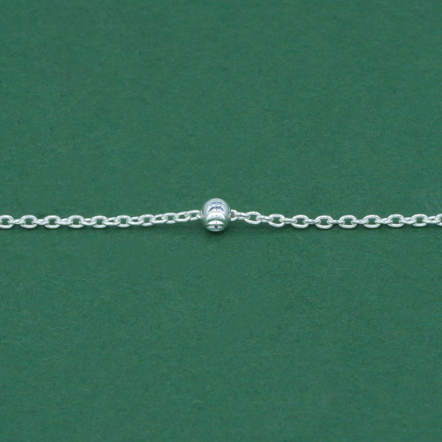 925 Sterling Silver Diamond Cut Beaded Bracelet, Satellite Chain Silver Bracelet, Minimalist Layering Everyday Jewellery