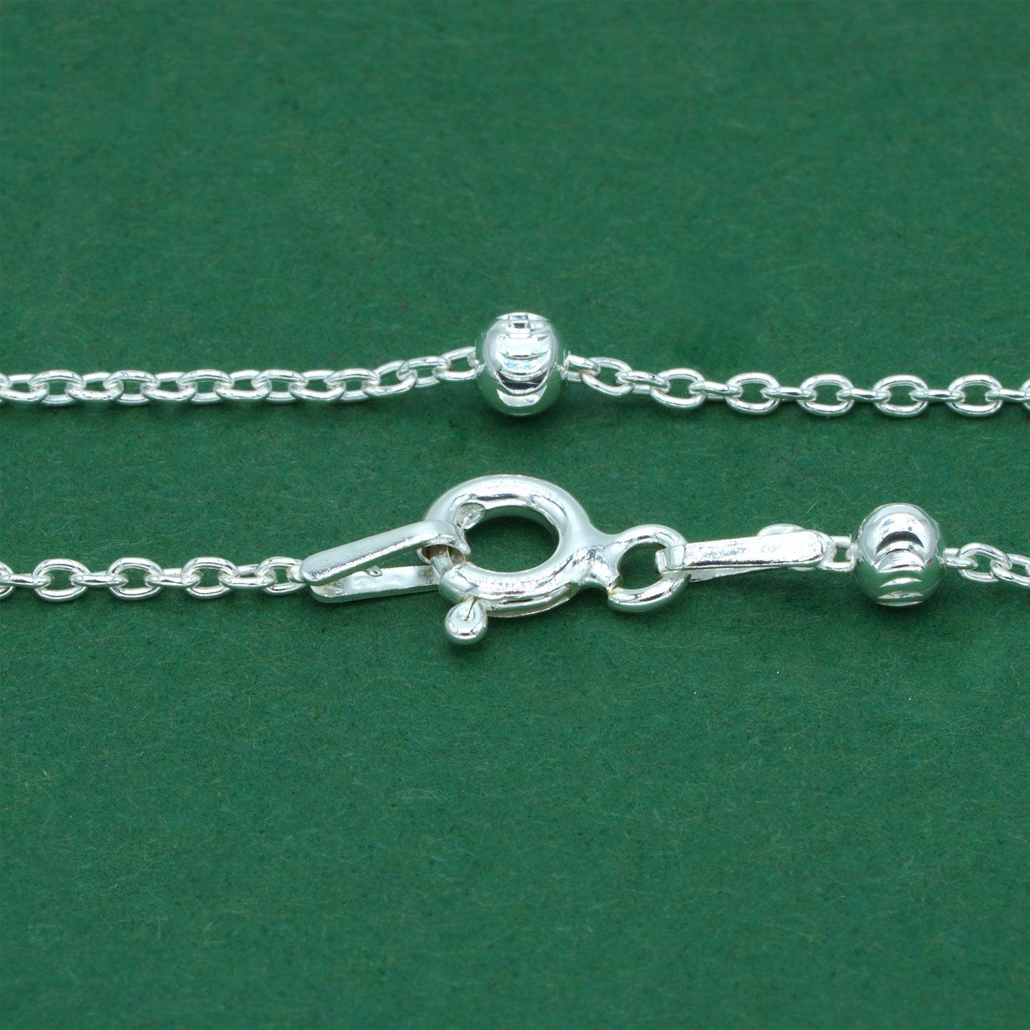 925 Sterling Silver Diamond Cut Beaded Necklace, Satellite Chain Silver Necklace, Minimalist Layering Everyday Jewellery