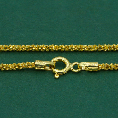 18k Gold Flash Plated Margherita Chain Bracelet, Textured Sparkle Gold Bracelet, Minimal Stacking Everyday Jewellery