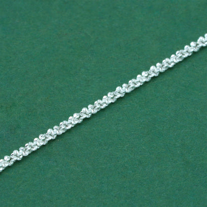 925 Sterling Silver Margherita Chain With Puffed Heart Pendant Necklace – Valentine’s Day Romantic Gift for Her, Minimalist Silver Jewellery