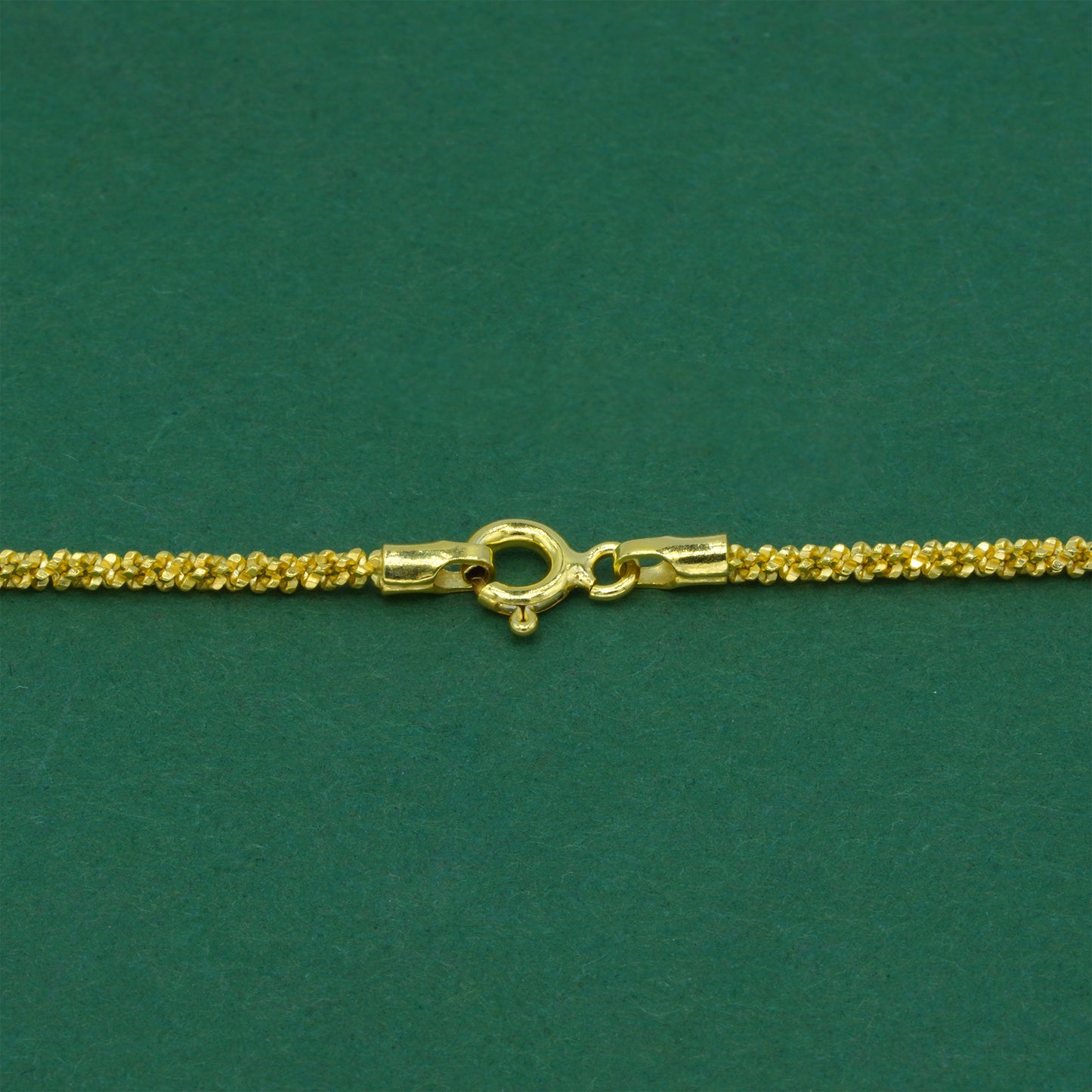 18k Gold Flash Plated Margherita Chain Necklace, Textured Sparkle Gold Chain, Minimal Stacking Everyday Jewellery