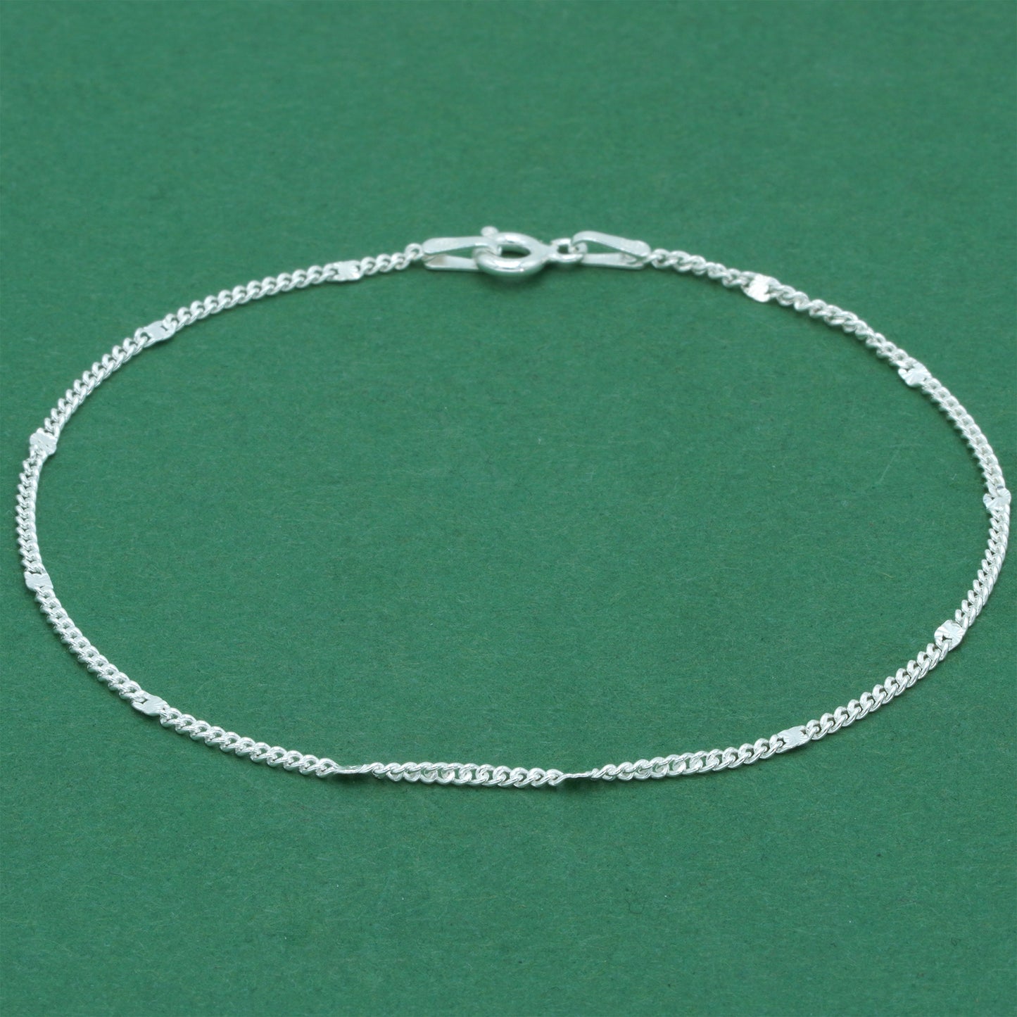 925 Sterling Silver Stamped Curb Chain Bracelet, Classic Textured Curb Link Bracelet, Minimal Everyday Jewellery