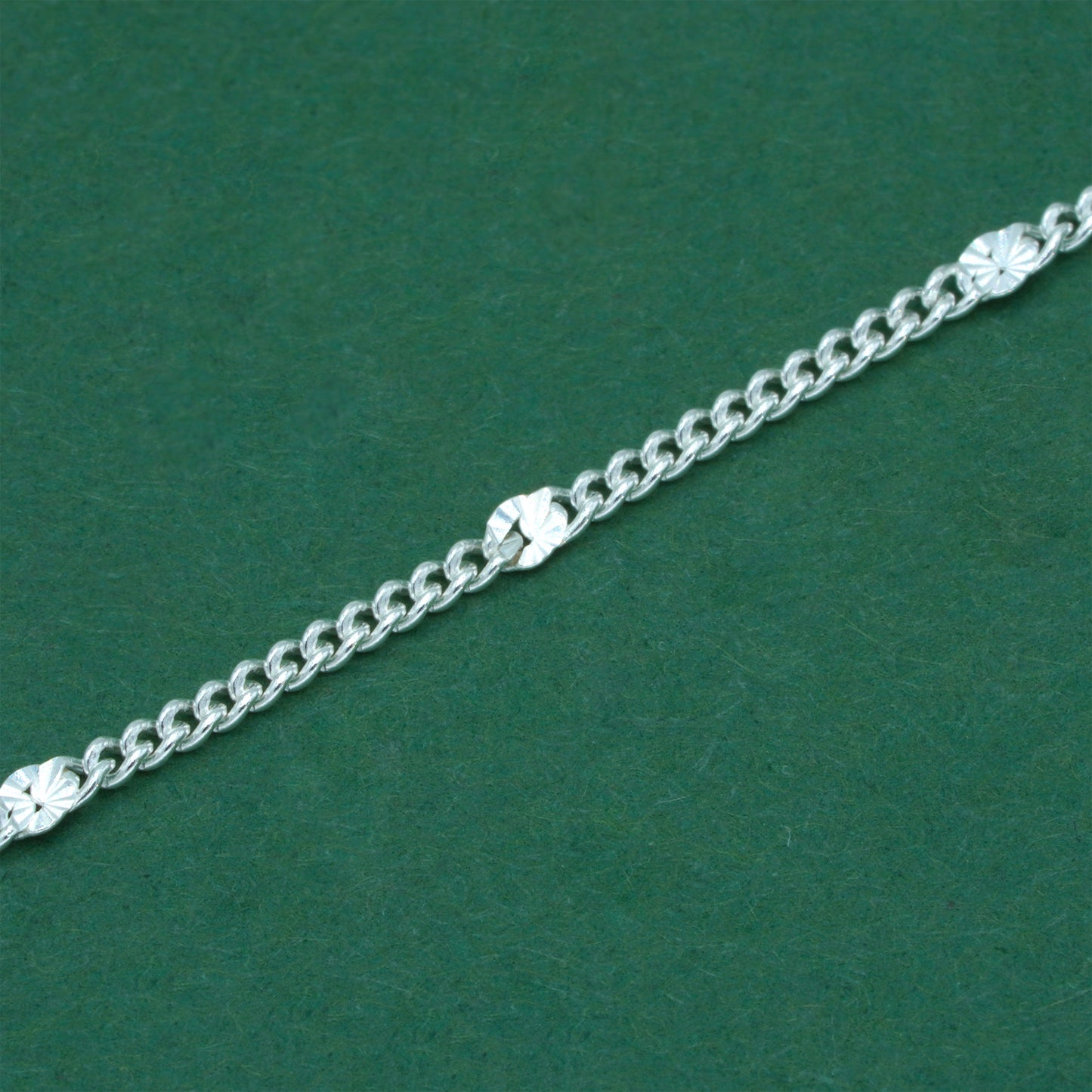 925 Sterling Silver Stamped Curb Chain With Flat Heart Pendant Necklace Diamond Cut – Valentine’s Day Minimalist Love Necklace, Romantic Gift for Her