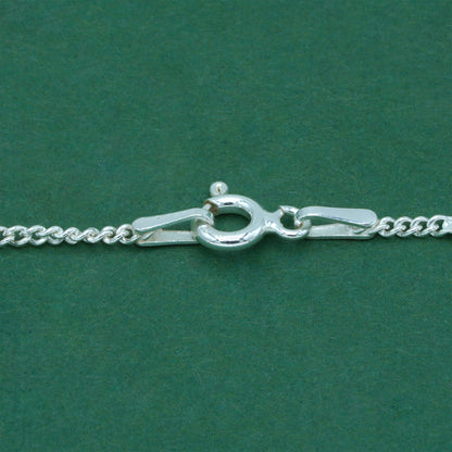 925 Sterling Silver Stamped Curb Chain With Flat Heart Pendant Necklace Diamond Cut – Valentine’s Day Minimalist Love Necklace, Romantic Gift for Her