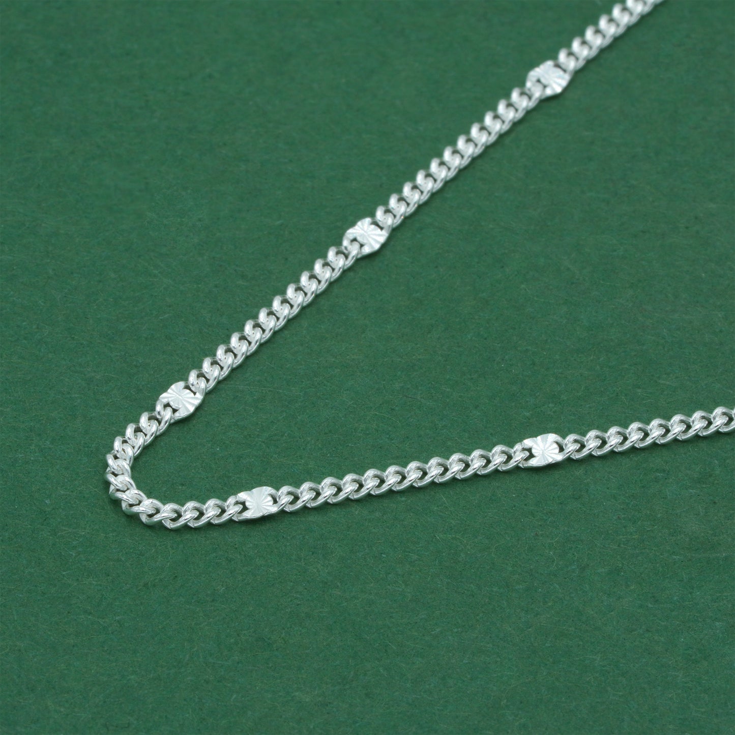 925 Sterling Silver Stamped Curb Chain Necklace, Classic Textured Curb Link Necklace, Minimal Everyday Jewellery