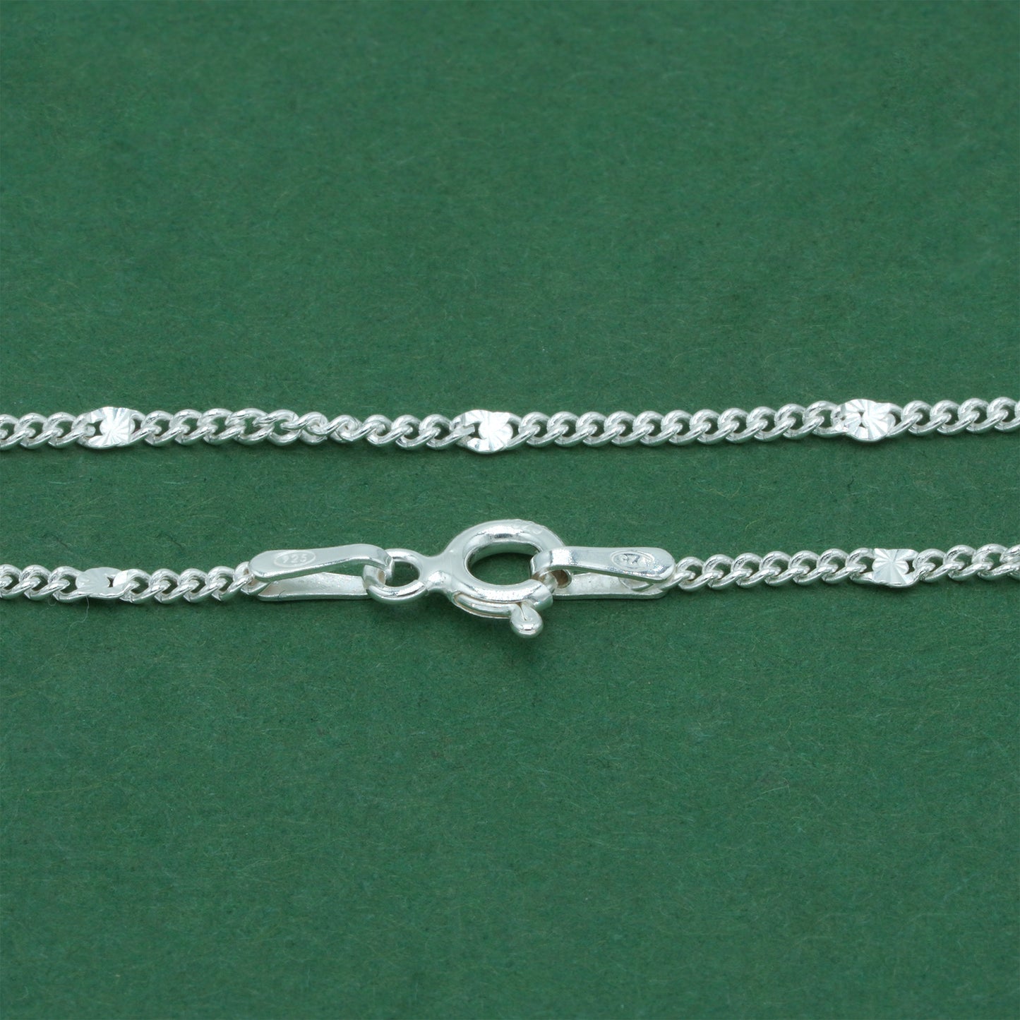 925 Sterling Silver Stamped Curb Chain Necklace, Classic Textured Curb Link Necklace, Minimal Everyday Jewellery