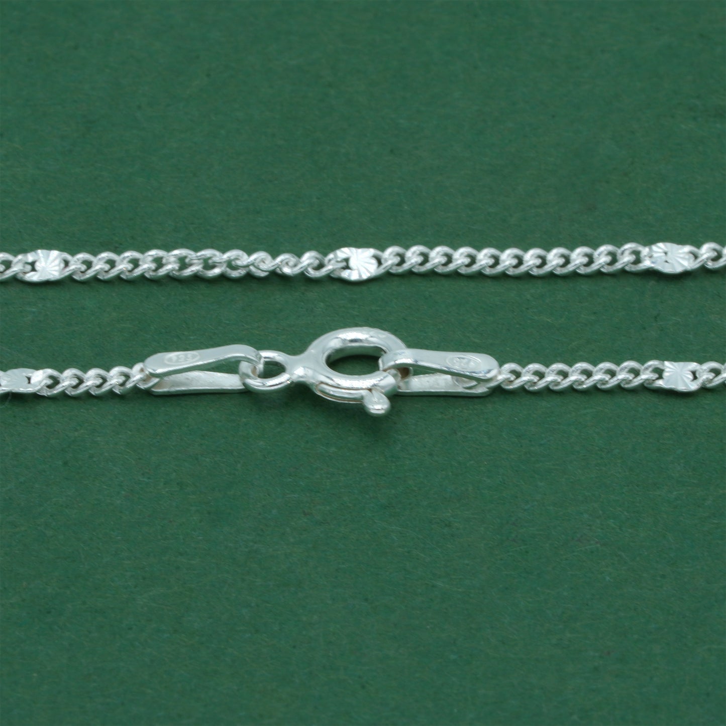 925 Sterling Silver Stamped Curb Chain Necklace, Classic Textured Curb Link Necklace, Minimal Everyday Jewellery