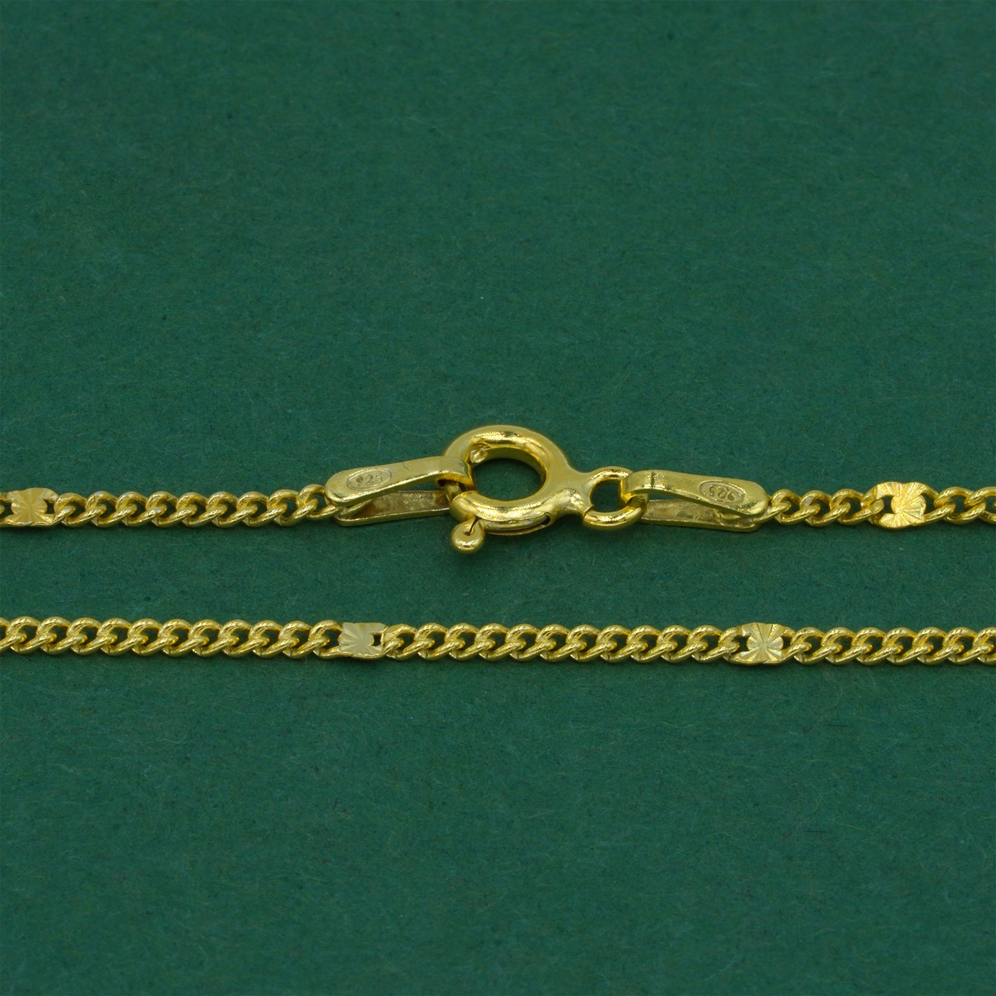18k Gold Flash Plated Stamped Curb Chain Bracelet, Classic Textured Curb Link Gold Bracelet, Minimal Everyday Jewellery