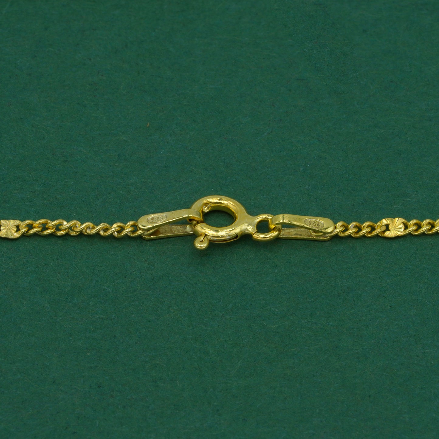 18k Gold Flash Plated Stamped Curb Chain Anklet, Classic Textured Curb Link Gold Ankle Bracelet, Minimal Everyday Jewellery