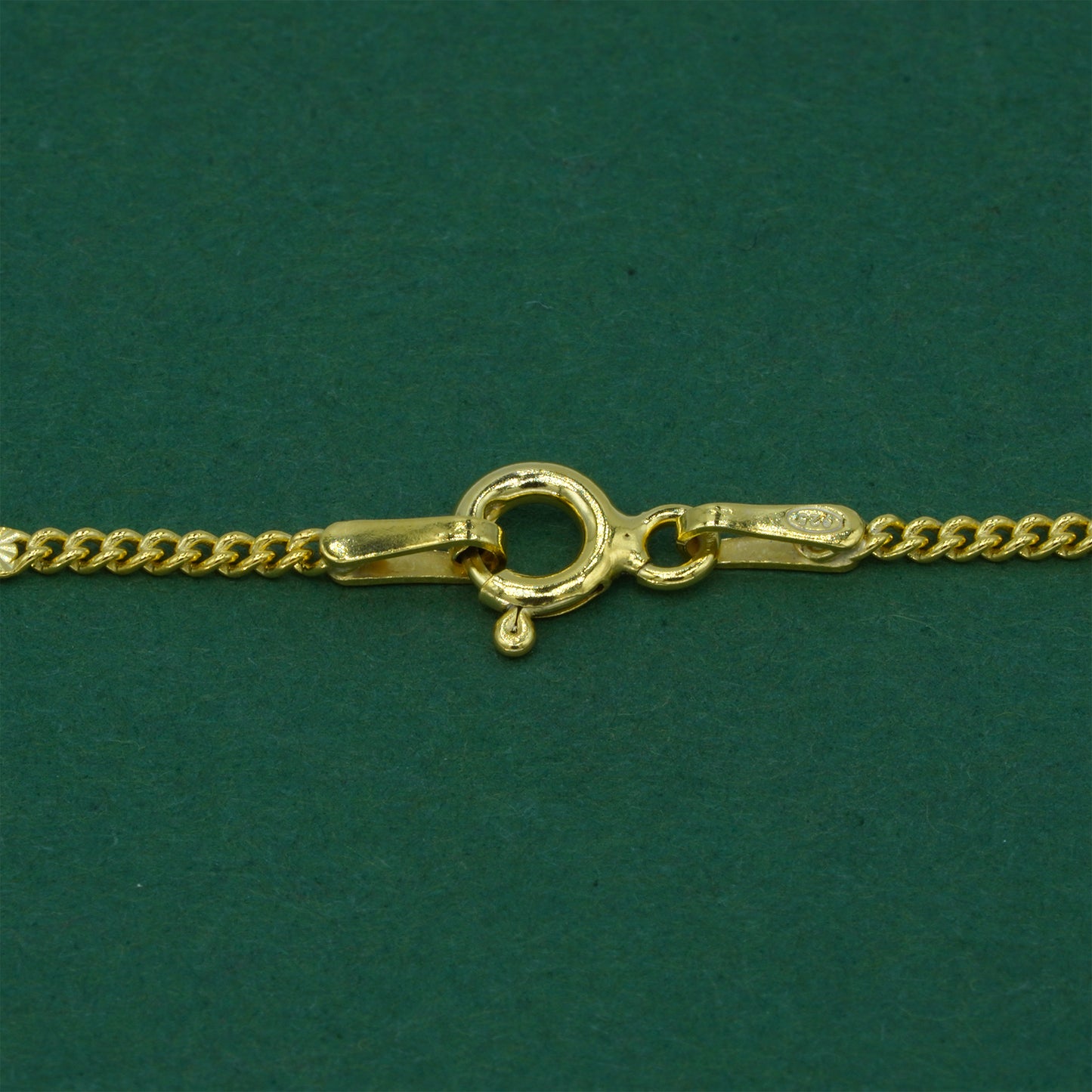 18k Gold Flash Plated Stamped Curb Chain Necklace, Classic Textured Curb Link Gold Necklace, Minimal Everyday Jewellery
