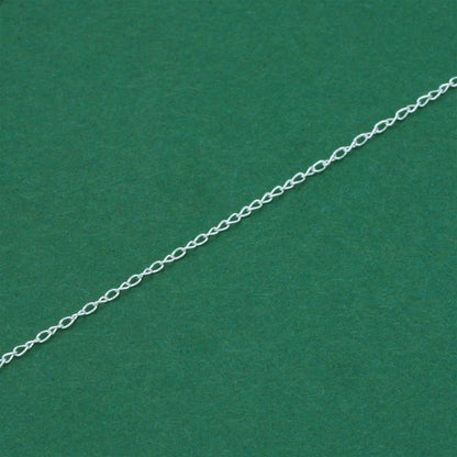 925 Sterling Silver Trace Cable Chain with Flat Heart Pendant Necklace, Minimalist Romantic Jewellery for Her