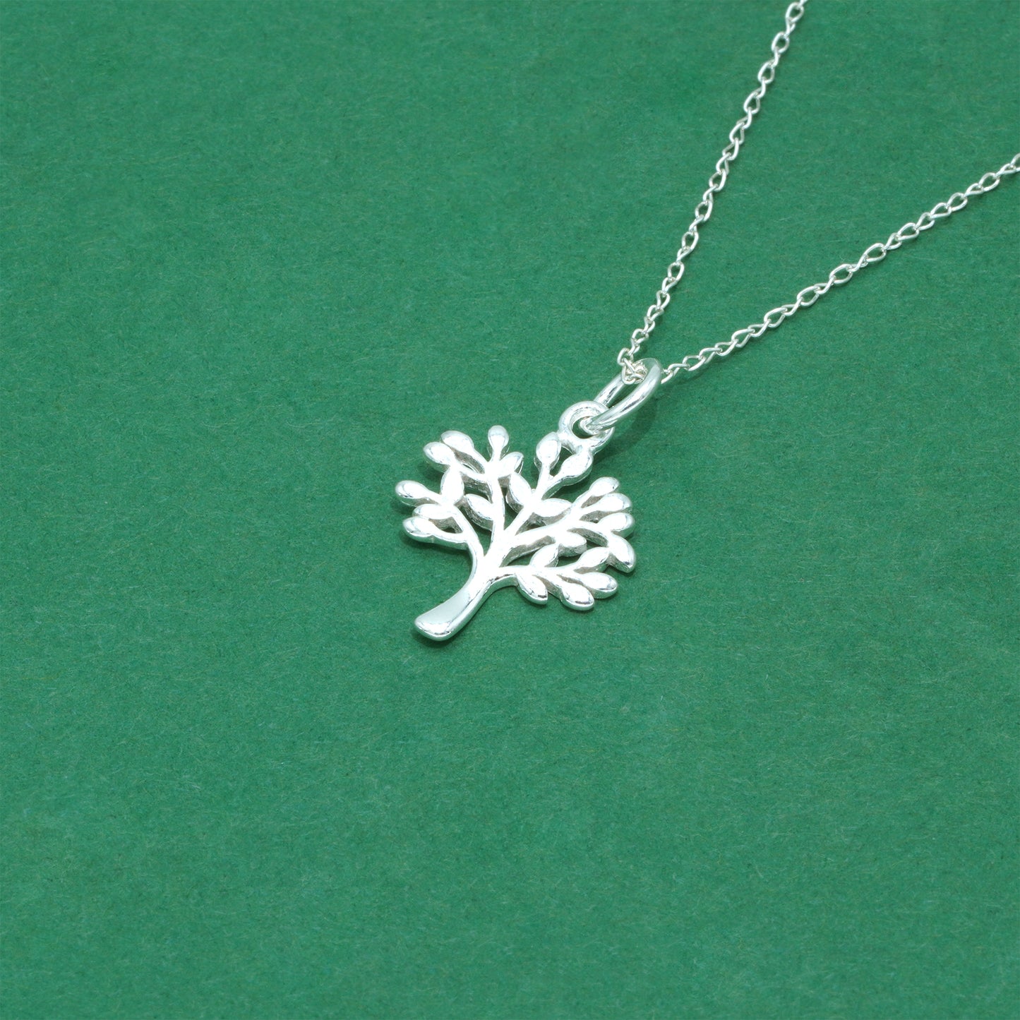 925 Sterling Silver Trace Cable Chain with Tree of Life Pendant Necklace, Minimalist Symbolic Jewellery, Gift for Her, Birthday Gift, Anniversary Gift