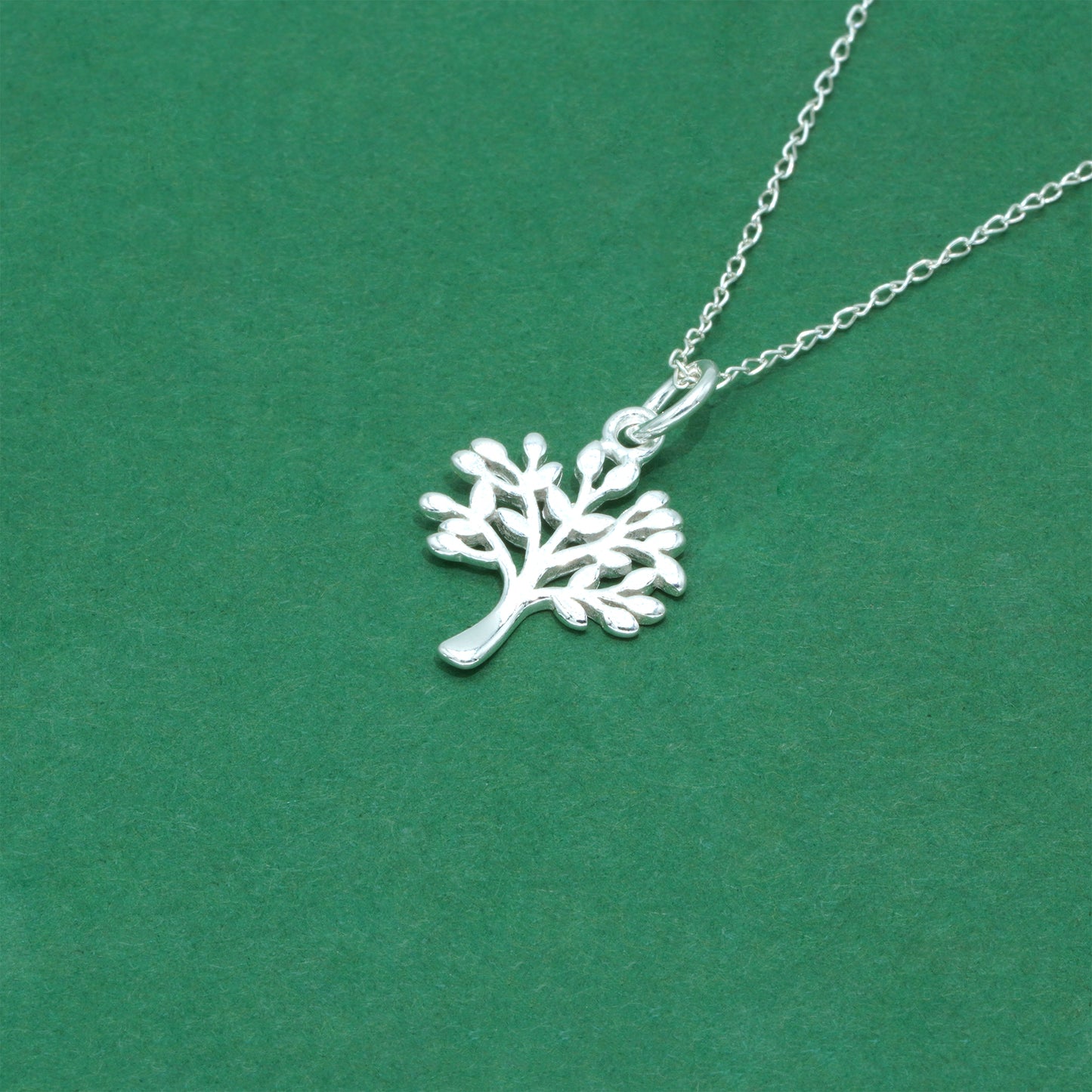 925 Sterling Silver Trace Cable Chain with Tree of Life Pendant Necklace, Minimalist Symbolic Jewellery, Gift for Her, Birthday Gift, Anniversary Gift