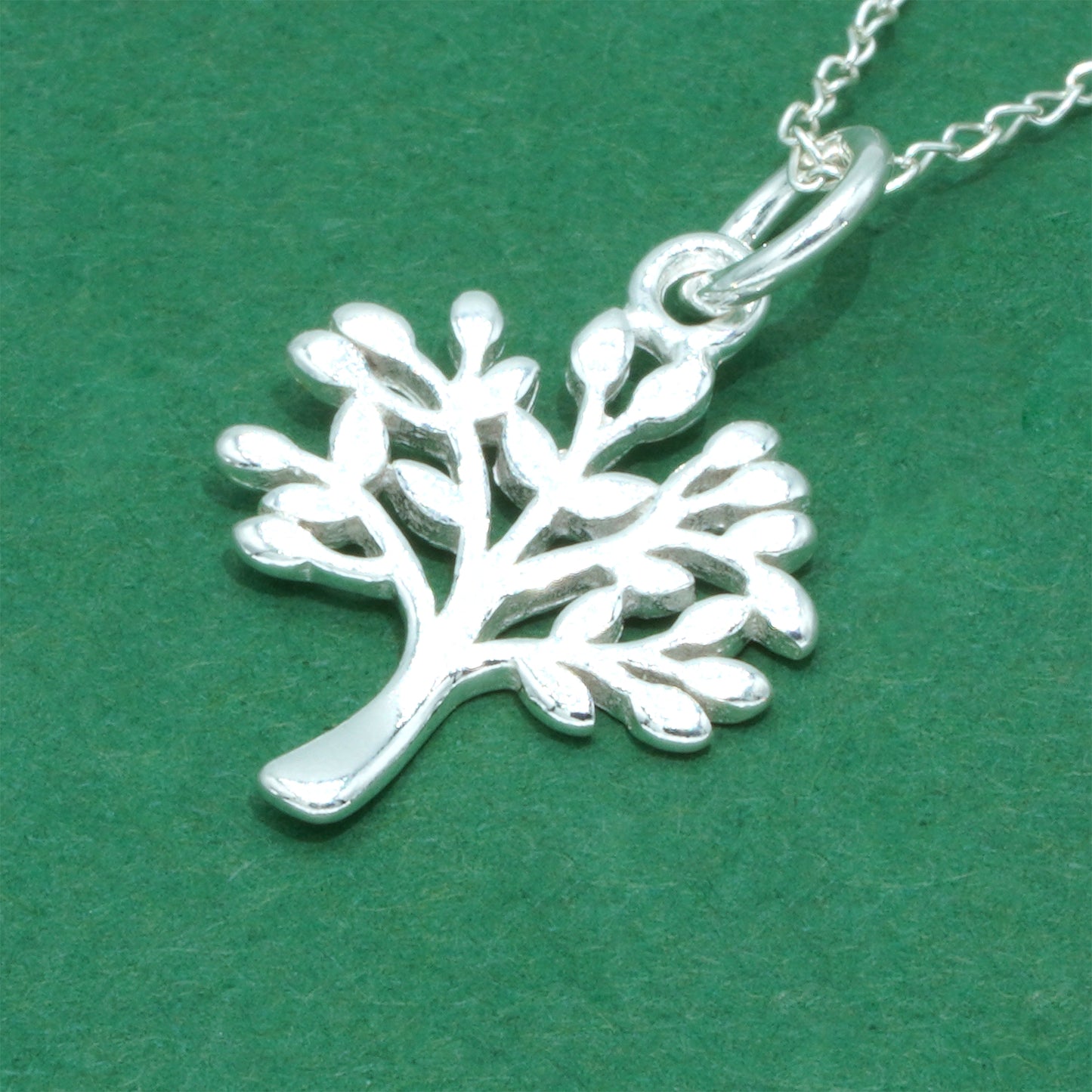 925 Sterling Silver Trace Cable Chain with Tree of Life Pendant Necklace, Minimalist Symbolic Jewellery, Gift for Her, Birthday Gift, Anniversary Gift