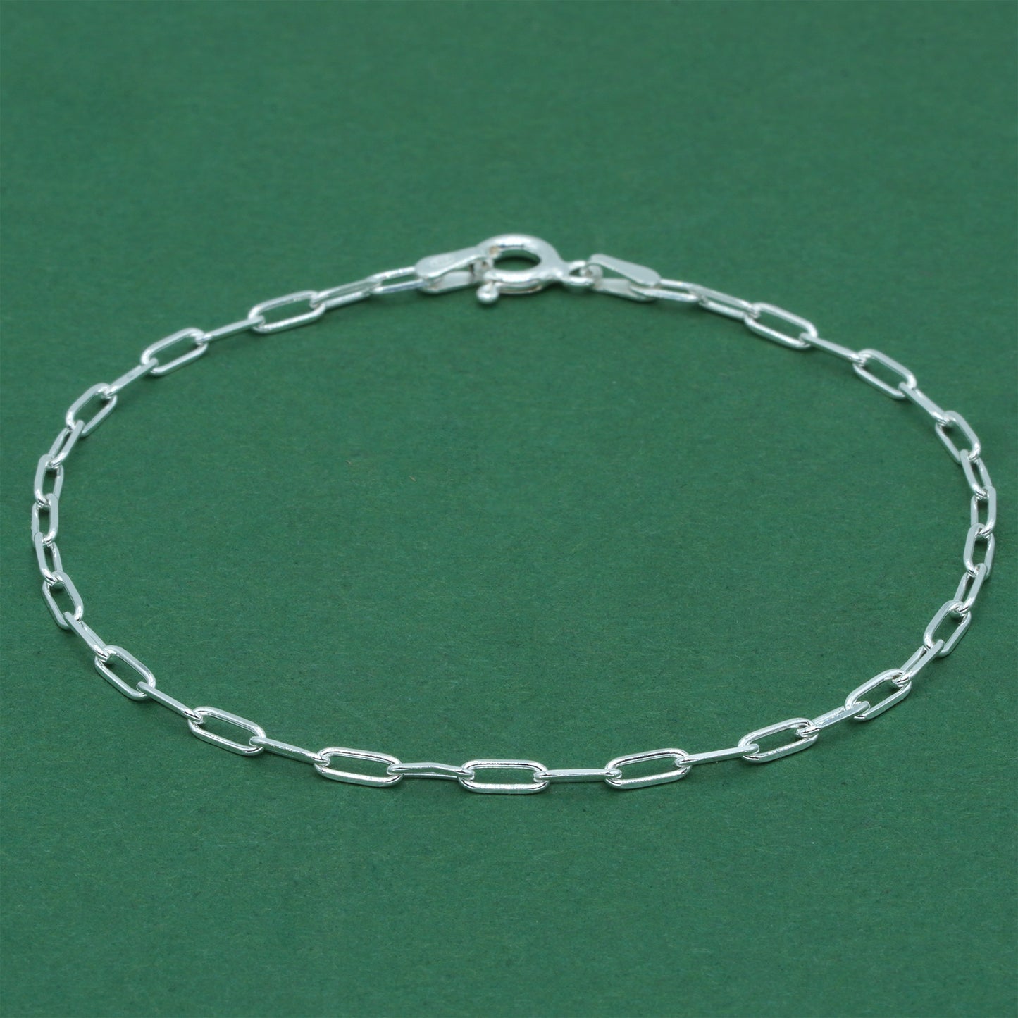 925 Sterling Silver Paperclip Chain Bracelet, Minimal Elongated Link Bracelet, Modern Everyday Jewellery