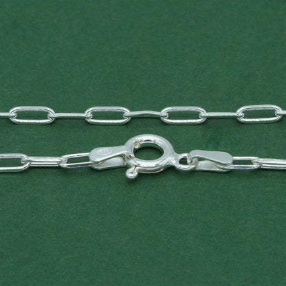 925 Sterling Silver Paperclip Chain Bracelet, Minimal Elongated Link Bracelet, Modern Everyday Jewellery