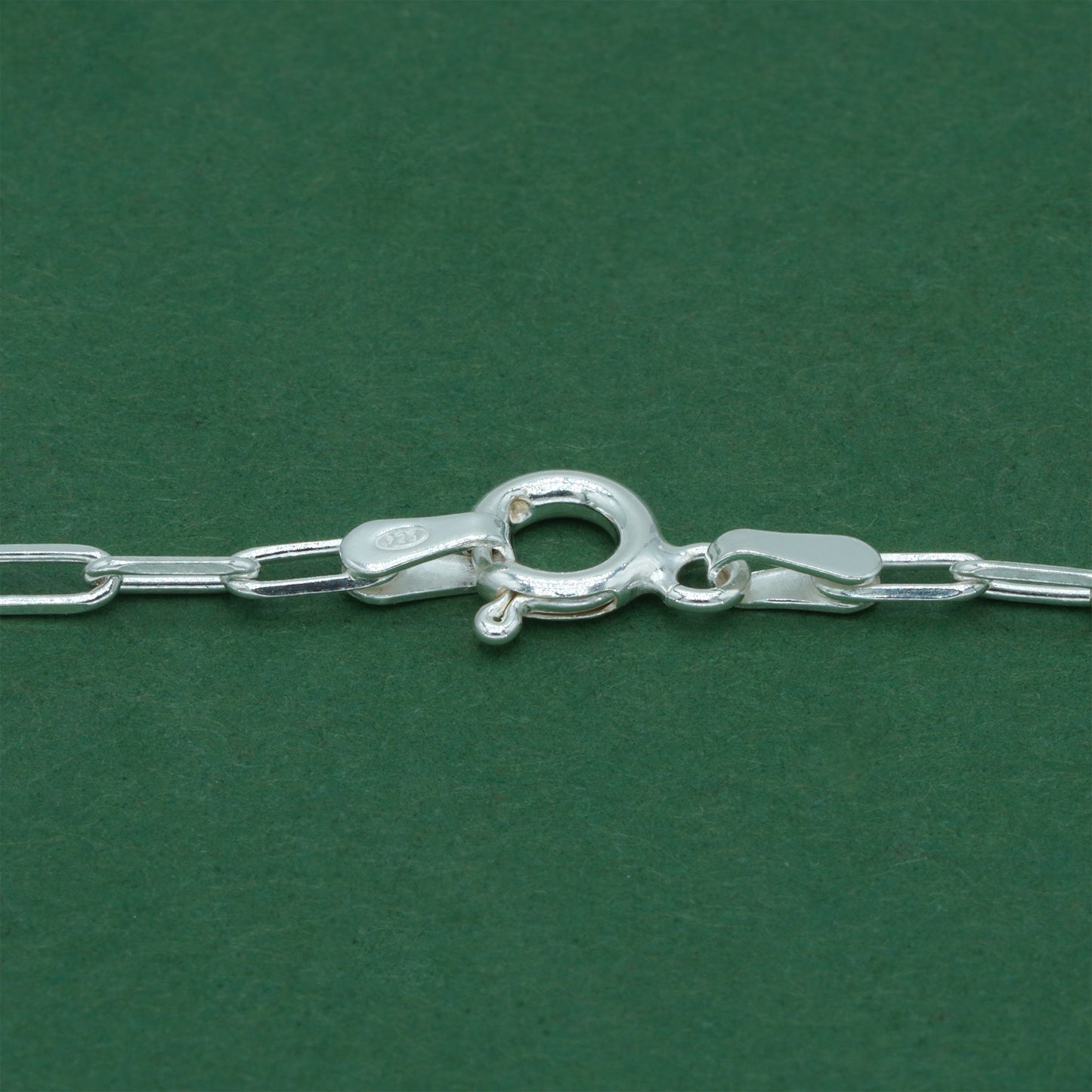925 Sterling Silver Paperclip Chain Bracelet, Minimal Elongated Link Bracelet, Modern Everyday Jewellery