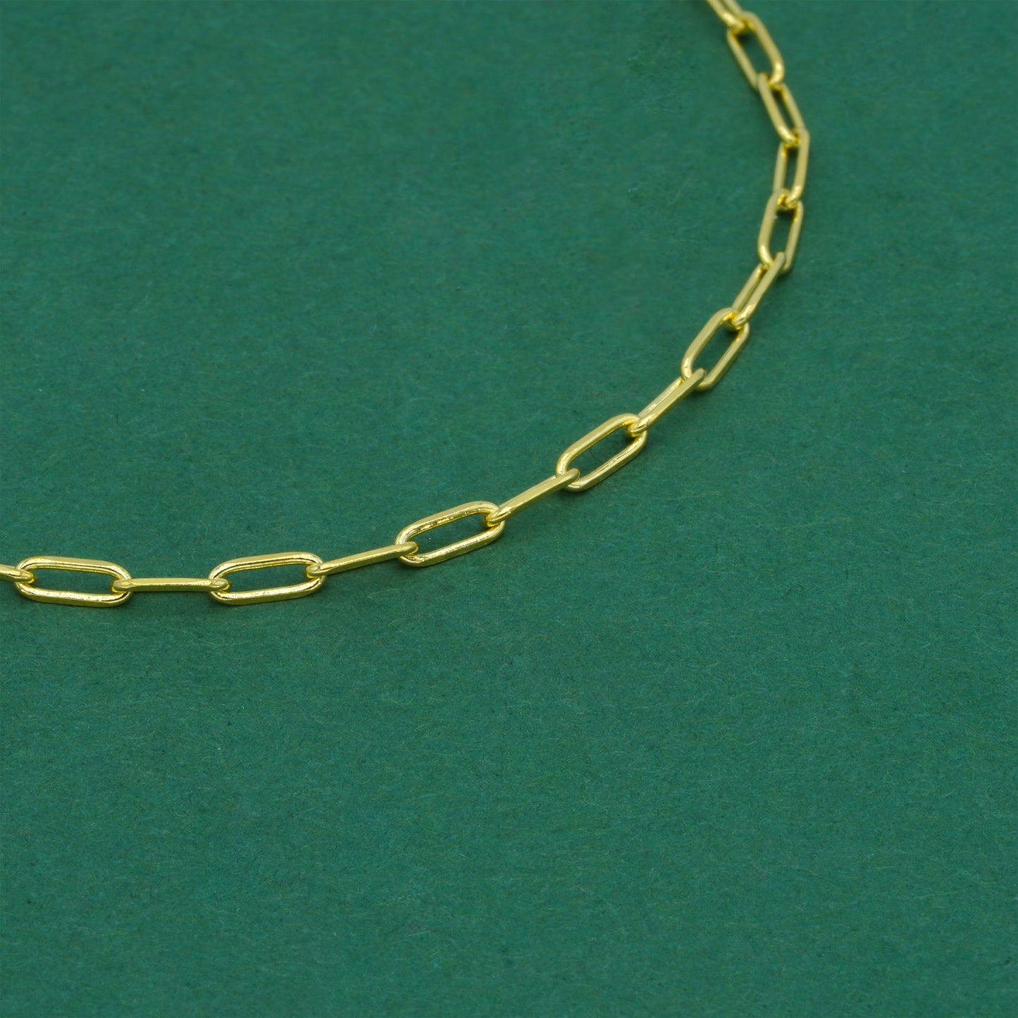 18k Gold Flash Plated Paperclip Chain Bracelet, Minimal Elongated Link Gold Bracelet, Modern Everyday Jewellery
