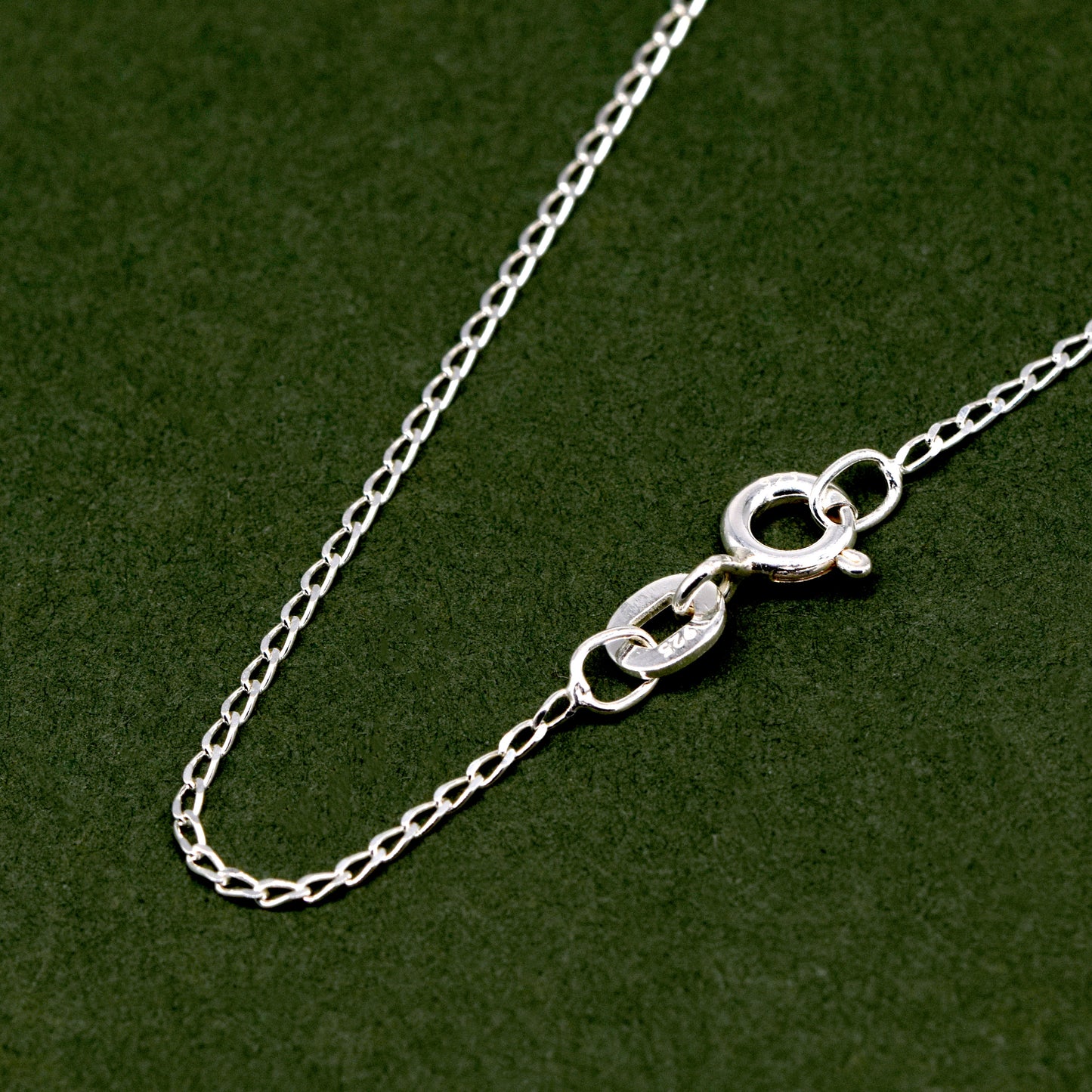 Sterling Silver 1mm Open Curb Chain Necklace
