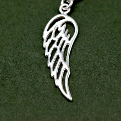 Sterling Silver Wing Charm With Lobster Clasp