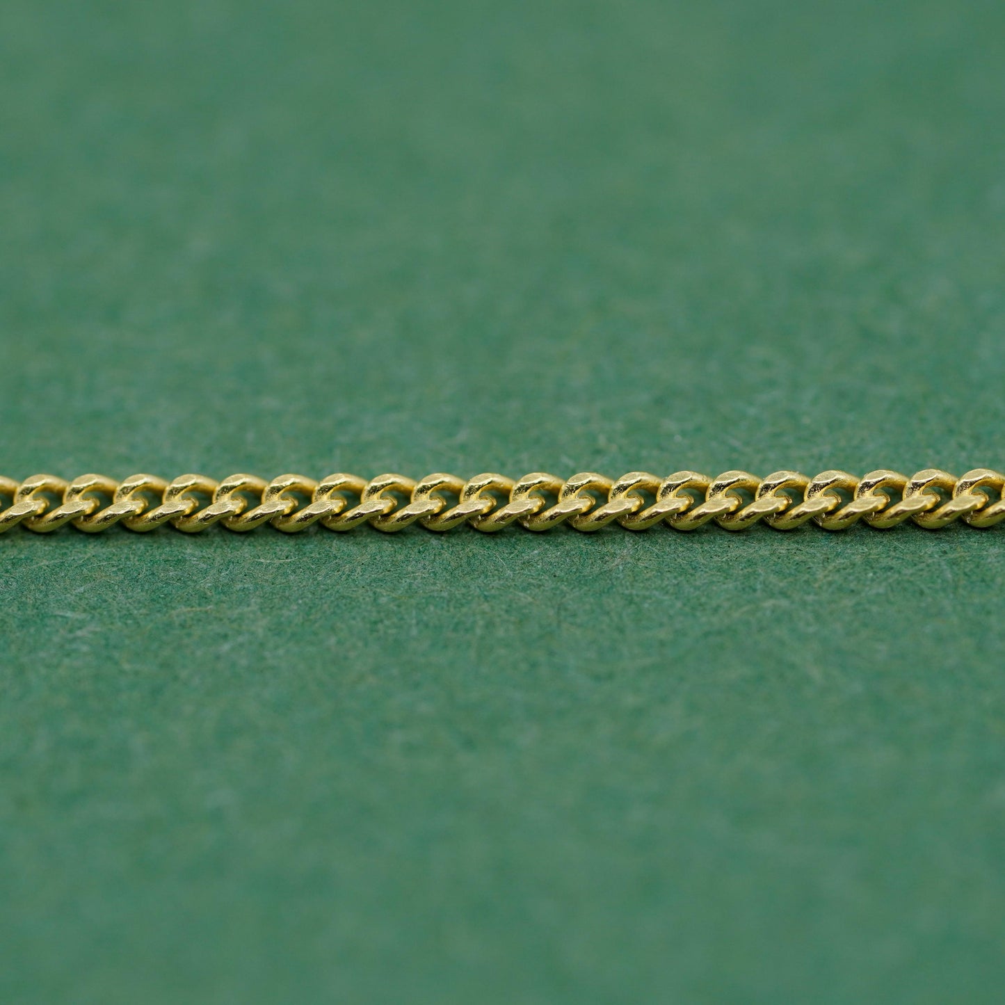 Gold Plated 925 Sterling Silver D/C 1mm Curb Chain
