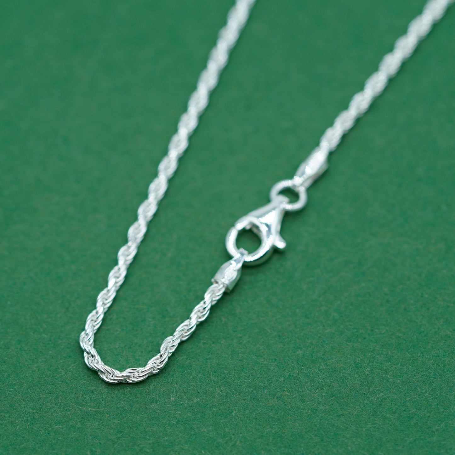Sterling Silver 1.4mm Rope Chain Necklace