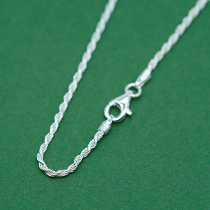 Sterling Silver 1.4mm Rope Chain Necklace