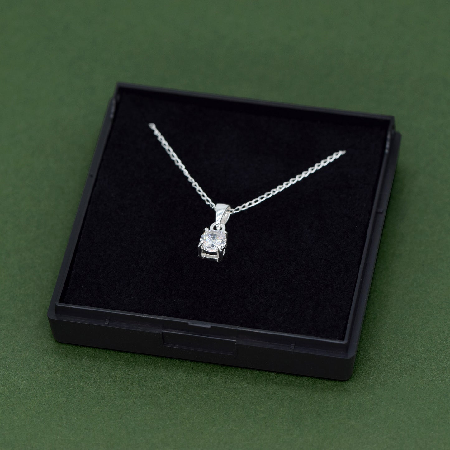 Sterling Silver Cubic Zircona Necklace Gift Set
