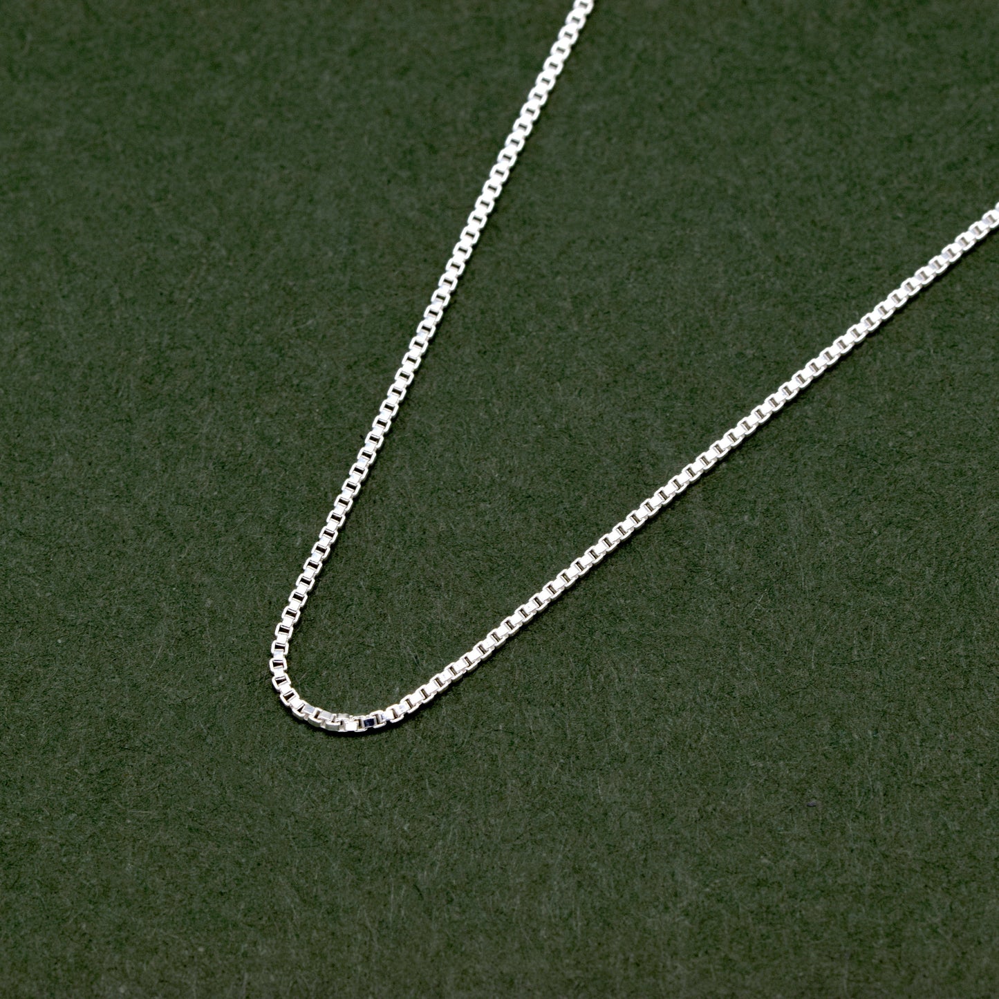 Sterling Silver 0.9mm Box Chain Necklace