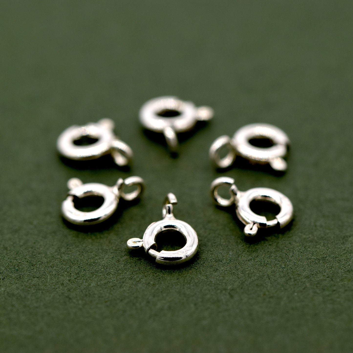 Sterling Silver Bolt Ring Clasp for Jewellery Pack of 6