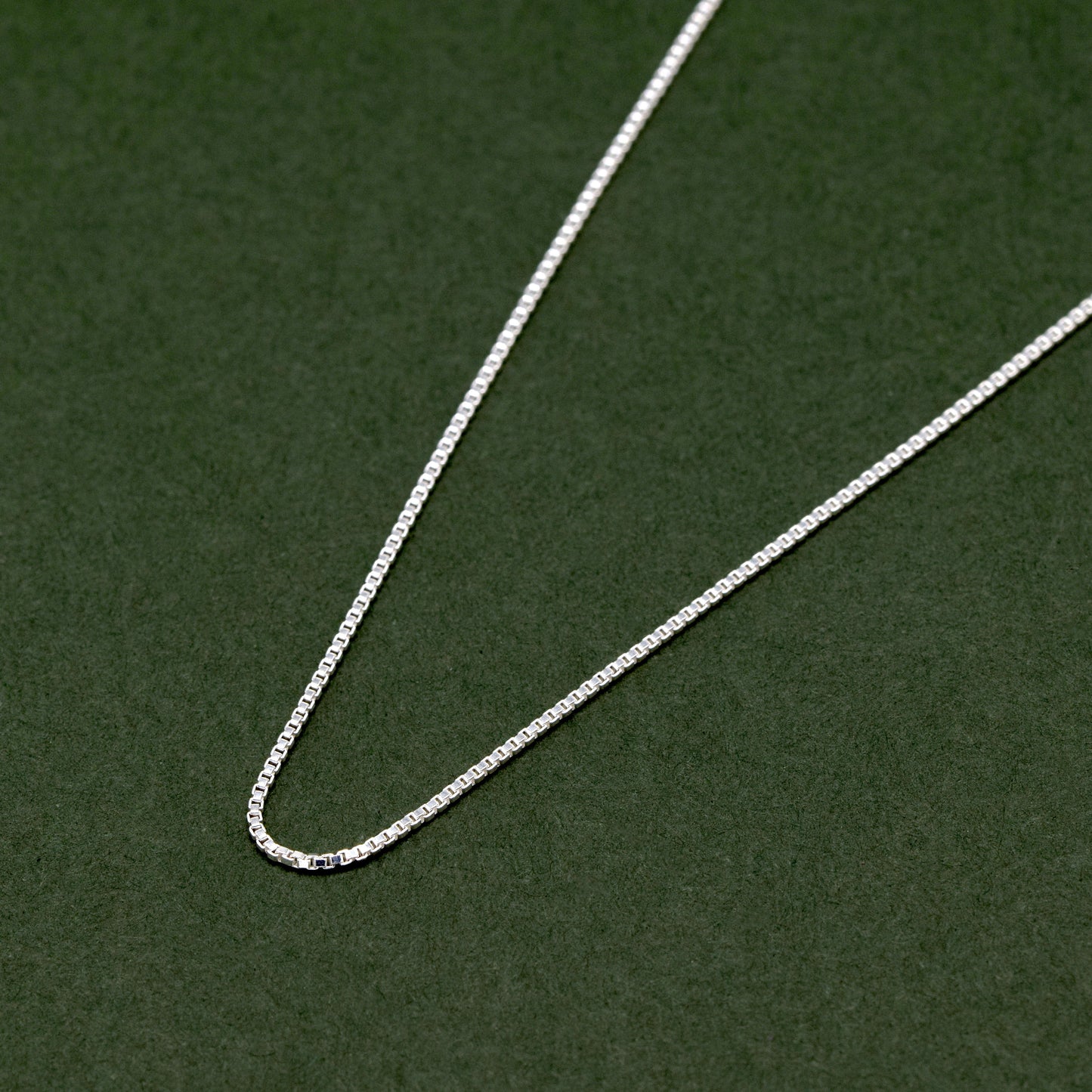 Sterling Silver 0.9mm Box Chain Necklace