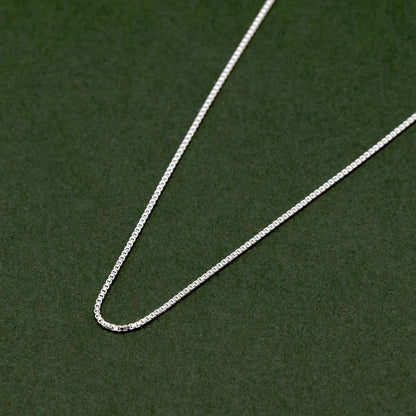 Sterling Silver 0.9mm Box Chain Necklace