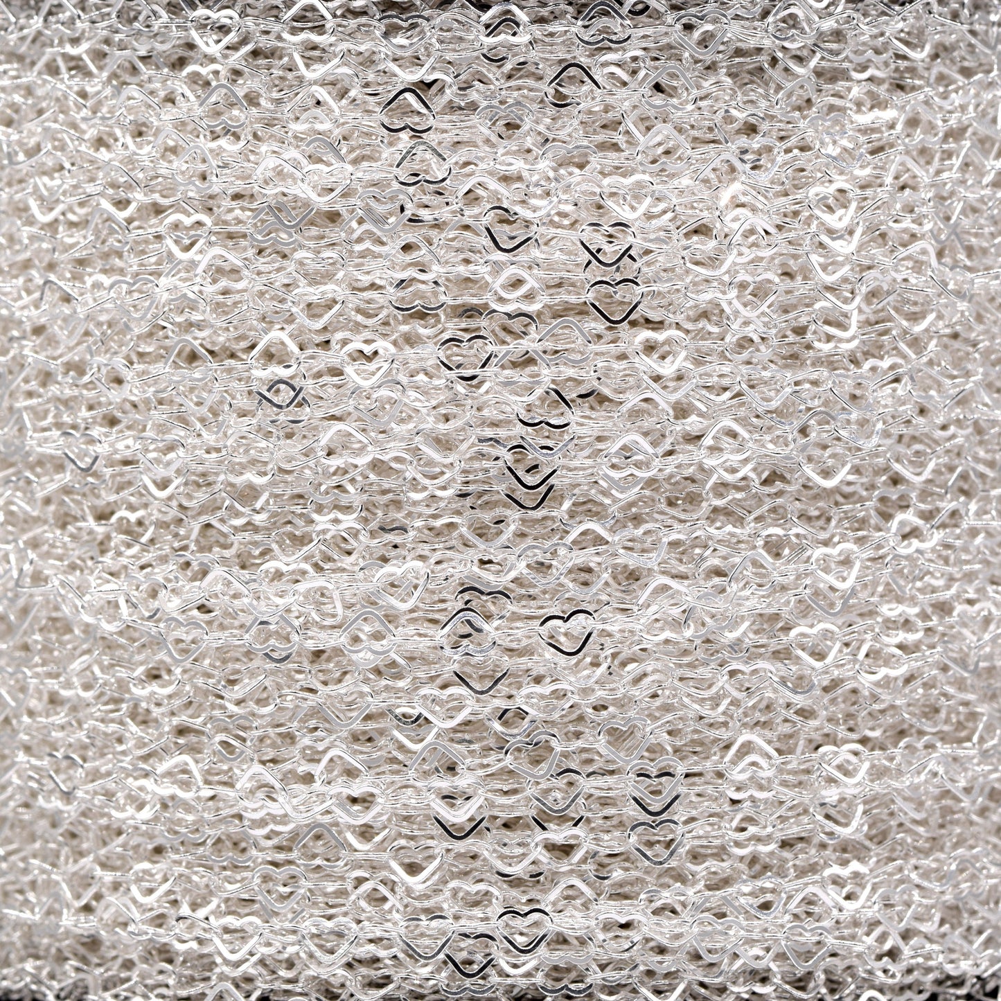 Genuine 925 Sterling Silver 3 x 4mm Link Heart Chain Uncut Lengths 1m+