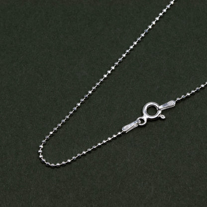 Sterling Silver Diamond Cut 1.2mm Ball Chain Necklace
