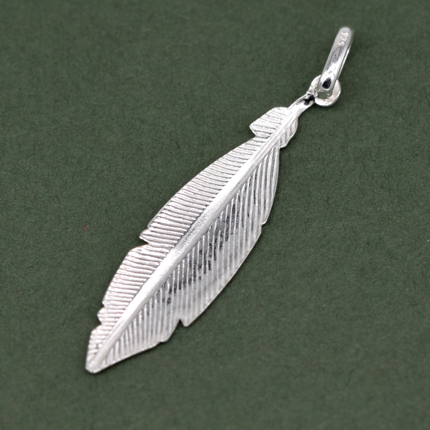 Sterling Silver Feather Pendant