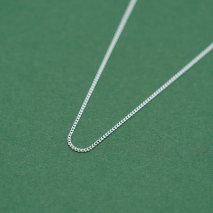 Sterling Silver 1mm Traditional Close Curb Chain Necklace