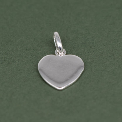 Sterling Silver Flat Heart Pendant