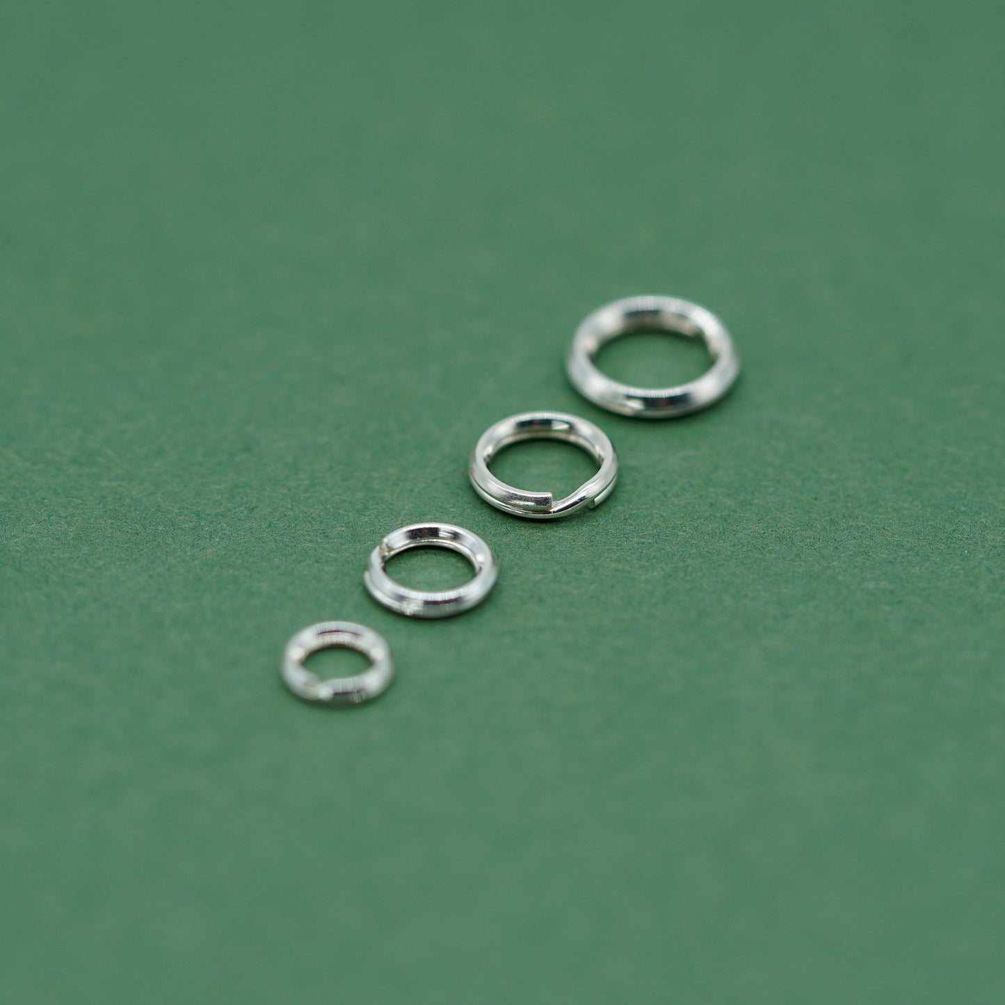 Wholesale Sterling Silver Bevelled Split Rings For Charms 5mm, 6mm, 7mm, 8mm - Jewellery Making, Jewellery Findings