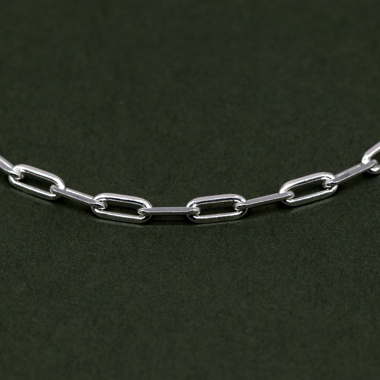 Sterling Silver Adjustable Slider Bracelet - 2.7mm Paperclip Chain on 1mm Box Chain