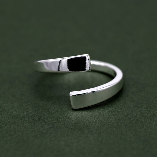 Sterling Silver Adjustable Ring, Endless Toe Ring, Silver Band, Finger Jewellery, Adjustable Jewellery, Minimalist Ring