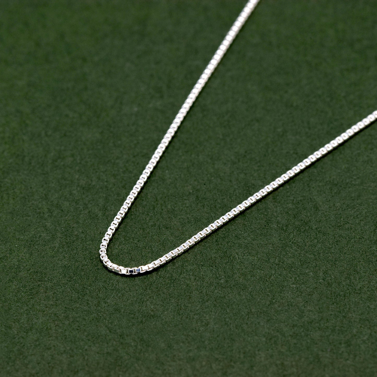 Sterling Silver 0.9mm Box Chain Necklace