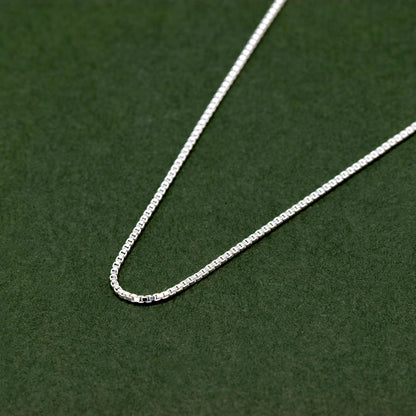 Sterling Silver 0.9mm Box Chain Necklace