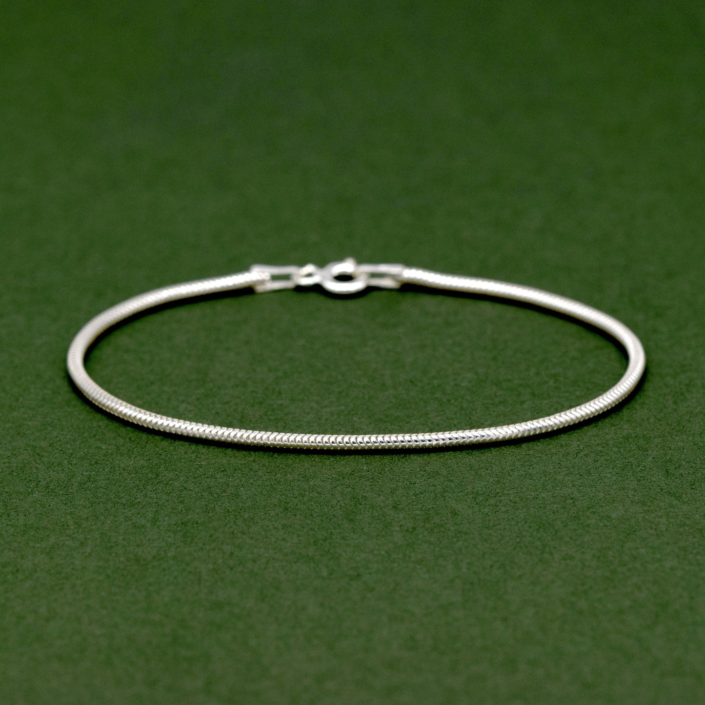 Sterling Silver 1.6mm Snake Chain Anklet