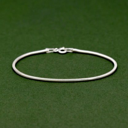 Sterling Silver 1.6mm Snake Chain Anklet