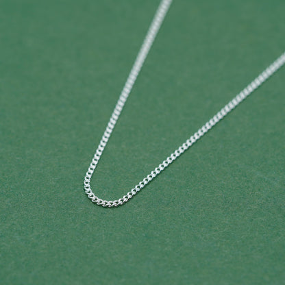 Sterling Silver 1mm Traditional Close Curb Chain Necklace