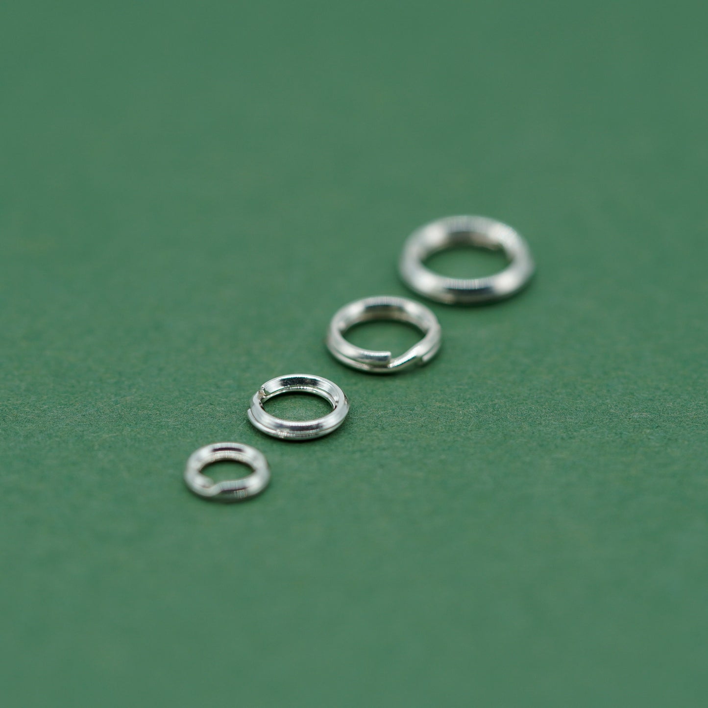 Wholesale Sterling Silver Bevelled Split Rings For Charms 5mm, 6mm, 7mm, 8mm - Jewellery Making, Jewellery Findings