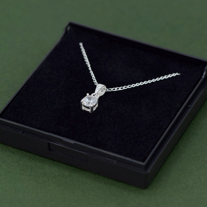Sterling Silver Cubic Zircona Necklace Gift Set