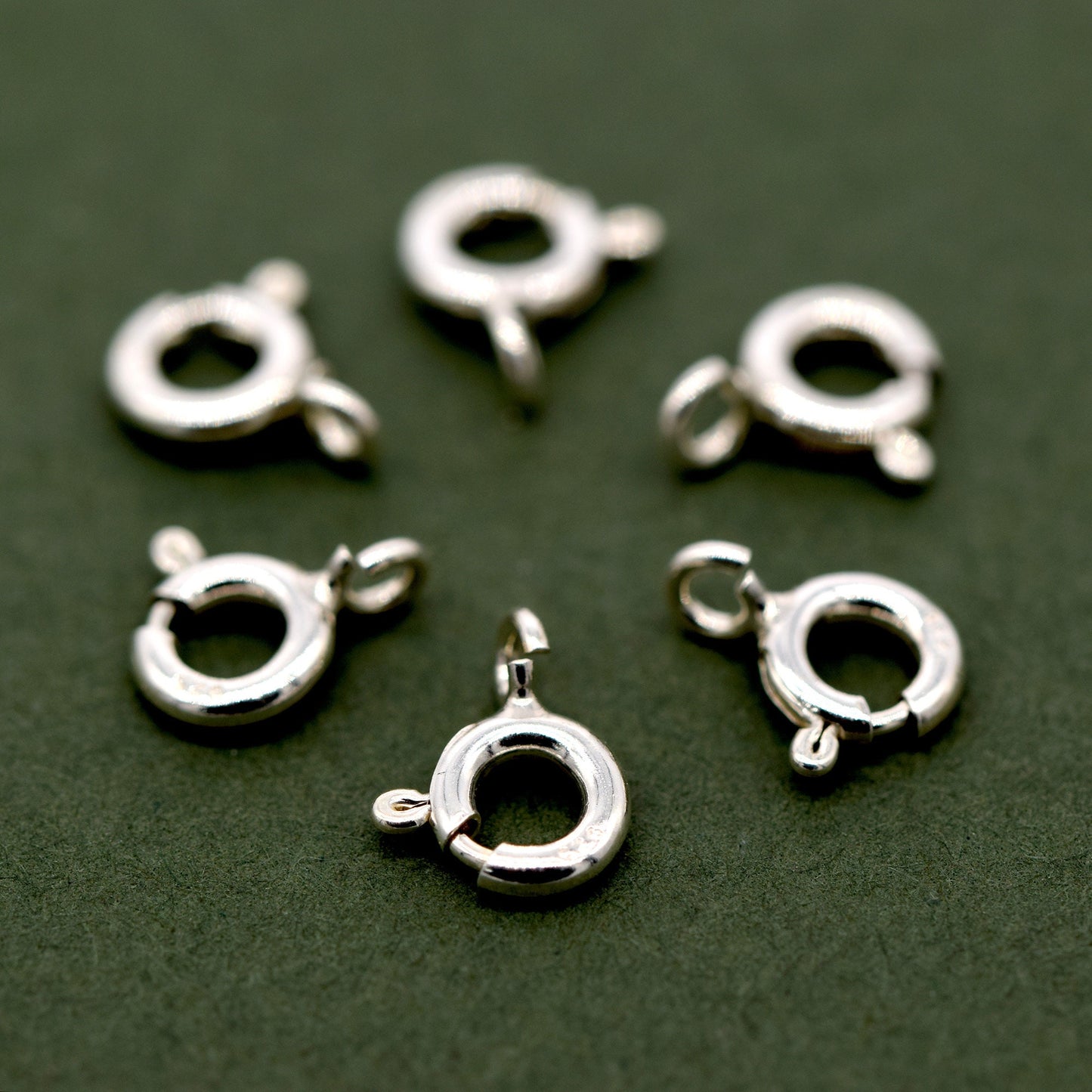 Sterling Silver Bolt Ring Clasp for Jewellery Pack of 6