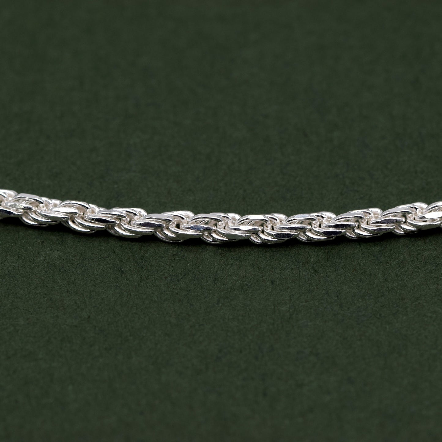 Sterling Silver 2.3mm Rope Chain Anklet