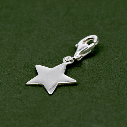 Sterling Silver Star Charm with Lobster clasp